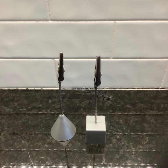 Silver Photo Place Card Memo Clips Set of 2 - Picture 2 of 5